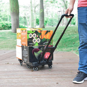 사용자 정의 6 휠 호텔 공항 모바일 텔레스코핑 핸드 카트 휴대용 접이식 유틸리티 쇼핑 트롤리 카트 수하물 카트 - Product Image 2