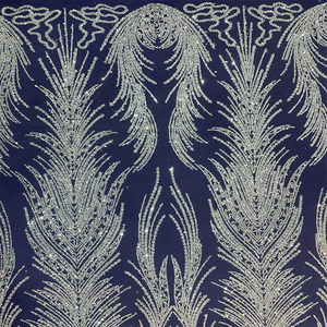 Váy Cưới Màu Trắng Thiết Kế Mới Nhất Mảnh Hình Lục Giác Vải Tuyn Chất Lượng Cao Váy Ren Lưới Kim Sa Lỗ Tròn - Product Image 2