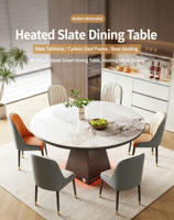 Einfacher Erweiterbarer Multifunktionaler Runder und Quadratischer Heiztisch Geeignet für Häuser, Hotels und Restaurants