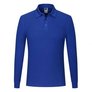 Chemise polo à manches longues en coton et polyester pour homme et femme, avec logo brodé personnalisé, vêtements de travail, 220 g/m², style golf, uni - Product Image 4