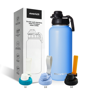 Bouteille d'eau <span class=keywords><strong>isotherme</strong></span> portable en acier inoxydable à double paroi de 40 oz, style sport, avec couvercle à paille, pour la gym - Product Image 1
