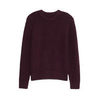 Pull en maille côtelée pour homme, personnalisé, anti-plis, couleur unie, mélange de laine, col rond, décontracté et professionnel, haute qualité, vente en gros