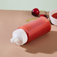Bouteille compressible vide de 200 ml en PP sans BPA avec bouchon à vis pour sauces, impression sérigraphiée et logo personnalisé