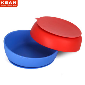 Ensemble de bols et assiettes pour bébé en silicone sans BPA, base à forte ventouse, non toxique, vaisselle pour tout-petits, vaisselle écologique - Product Image 4