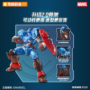 <span class=keywords><strong>Nouveau</strong></span> merveilleux brique homme Keeppley <span class=keywords><strong>Marvel</strong></span> Mecha Super Star édition première édition unisexe cadeau en plastique 1:8 échelle congelé Anime - Product Image 4