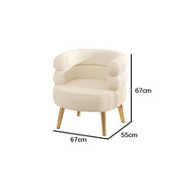 Canapé-lit en tissu Sherpa Teddy de style scandinave moderne Chaise simple pour chambre à coucher Salon Bar Mobilier pour maison et hôtel