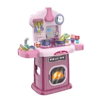 행복한 요리사 플라스틱 주방 놀이 세트 장난감 빛과 음악