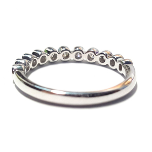 Livraison rapide depuis Hong Kong, bague fine classique en or blanc massif 18 carats avec diamant SI pour femme, idéale pour un anniversaire de mariage ou une fête - Product Image 3