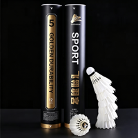 Volant de badminton en plumes de canard de classe A, polyvalent n°6, tête en liège à 2 couches - Fabricant OEM, vente en gros en vrac