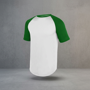 Camiseta Informal Blanca y Verde para Hombre, Transpirable, de Tela Jersey, Manga Corta, Talla Grande, de Algodón/Fibra de Bambú - Product Image 3