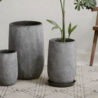 Pots de fleurs modernes en fibre de verre, profonds, grand diamètre, sur pied, pour extérieur, maison et jardin