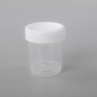 Contenedor desechable de plástico blanco para laboratorio, prueba médica de orina para Hospital, 30ML, 60ML, 120ML