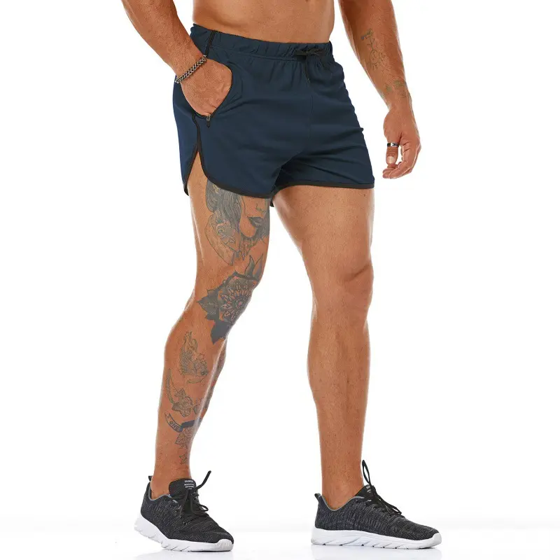 Großhandel Gym Wear Cross Shorts Herren Fitness Workout Kurze Sport Laufs horts mit inneren Kompression shorts für Männer