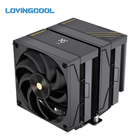 Refroidisseur d'air Lovingcool OEM & ODM à 6 caloducs, roulement hydraulique, cuivre et aluminium, ventilateur PWM sans éclairage, 270W, refroidissement CPU à haute performance thermique
