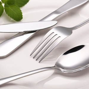 Juego de Cubiertos de <span class=keywords><strong>Acero</strong></span> Inoxidable con Acabado Espejo y Mango Plateado de Estilo Nórdico Moderno de Lujo TECANXIN para Uso en Hoteles/Restaurantes - Product Image 2