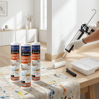 Mastic acrylique peignable à base d'eau pour le remplissage des joints, adhésif pour murs intérieurs, fenêtres, garnitures de portes, plinthes et joints.