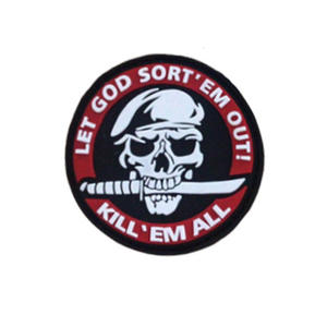 Mata a todos. Que Dios los Clasifique. Parches Termoadhesivos de PVC con Relieve 3D, Ecológicos, Bordados, para Gorras y Mochilas - Product Image 2