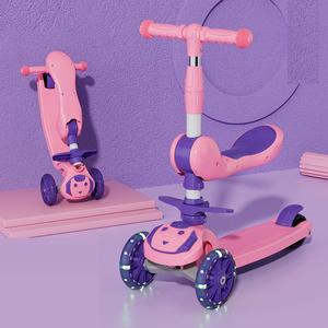 Vente en gros de <span class=keywords><strong>trottinette</strong></span> pliable 3 en 1 pour enfants, 3 en 1, vélo d'équilibre, scooter à 3 roues avec siège pour enfants de 2 à 4 5 à <span class=keywords><strong>10</strong></span> <span class=keywords><strong>ans</strong></span> - Product Image 2