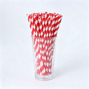 Pajitas de Papel Biodegradables Ecológicas de Lujo <span class=keywords><strong>Tembo</strong></span> con Rayas Pastel, Desechables, para Cócteles, Campamentos y Fiestas, Precio de Fábrica - Product Image 2