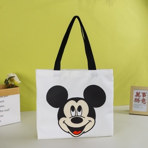 <span class=keywords><strong>Bolso</strong></span> de mano de lona de algodón personalizado de alto nivel para <span class=keywords><strong>mujer</strong></span> <span class=keywords><strong>bolso</strong></span> de viaje de estudiante de dibujos animados lindo portátil y respetuoso con el medio ambiente - Product Image 3