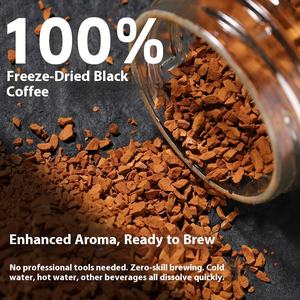ARS American caffè nero istantaneo liofilizzato estratto a freddo in polvere 100g per uso alimentare 0 grassi 0 caffè al gusto neutro di saccarosio - Product Image 2