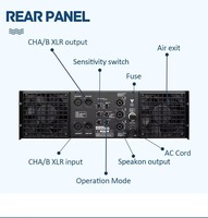 Amplificateur de puissance professionnel pour DJ, 2 canaux, 1500W, CA20 8/4 ohms, impédance, boîtier métallique, classe H, 3U, conception passive, pour extérieur
