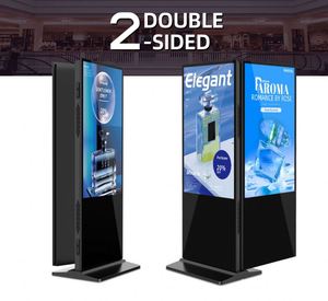 Soporte de suelo de doble cara de <span class=keywords><strong>Marvel</strong></span>, quiosco Digital, Panel de pantalla táctil de doble cara, pantalla Lcd de señalización Digital de doble pantalla - Product Image 1