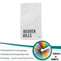 Pochette personnalisée en matériau mono PE recyclable, forme sur mesure, fond plat, scellée sur huit côtés, avec bec verseur, écologique, imprimée sur mesure