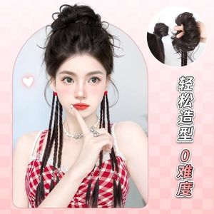 Nueva coleta de cabello trenzado doble estilo chino con trenza tipo bóxer, accesorio de cabello sintético resistente al calor para mujer - Product Image 4