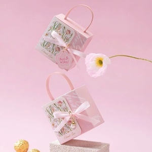 Scatole Ecologiche per Confetti Nuziali con Manici e Nastri, in Carta Speciale Riutilizzabile e Materiali Riciclati, Sicure per Alimenti - Product Image 2