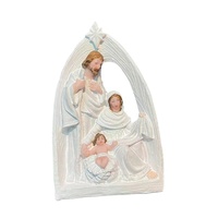 Crèche de la Sainte Famille D&D, figurine en résine peinte à la main, statue de la Nativité du Jésus, décoration de table de Noël, catholique chrétien traditionnel