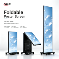 Écran publicitaire vertical LED 80 pouces, affichage numérique, totem sur pied, écran publicitaire haute luminosité HDR10 600CD, en aluminium moulé sous pression