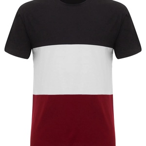 Trend Colors Mens Color Block <b>Patchwork</b> Basic Vintage Print Heavyweight Relaxed Fit T-<b>Shirt</b> - Product Image 2
