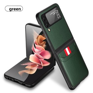 เหมาะสำหรับ Samsung Galaxy Z Flip4: เคสโทรศัพท์แบบพับได้พร้อมสายรัดแบบถัก, ช่องใส่การ์ด และฟิล์มกันรอยกระจกนิรภัย - Product Image 5