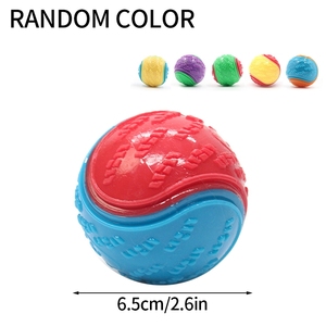 ลูกบอลยางพาราธรรมชาติสำหรับสุนัข ของเล่นยางมีเสียงดัง ช่วยทำความสะอาดฟัน ของเล่นสำหรับลูกสุนัขกัดแทะ ของเล่นทนทาน ทำจาก TPR คุณภาพดี ลูกบอลแข็งแรงสำหรับสุนัข - Product Image 5