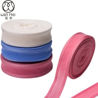 Bande élastique pliable de couleur unie en nylon et élasthanne, largeur personnalisable, 50 yards/rouleau pour lingerie et sous-vêtements
