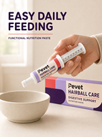 Gel Nutritionnel Pevet en Gros pour le Contrôle des Boules de Poils chez les Chats – Favorise la Santé Digestive et du Pelage – Sûr, Sans Céréales, Riche en Protéines