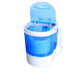 Mini lavadora semiautomática de carga superior, lavadora de zapatos de ropa con ruedas onduladas, lavadora eléctrica portátil en inglés para uso doméstico - Product Image 3