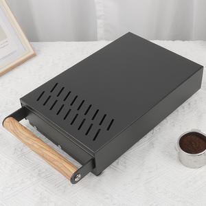 Contenedor de Posos de Café Italiano de Acero Inoxidable con Asa de Madera, Ecológico, Anti-Desorden, Caja de Descarga Portátil para Espresso y Té - Product Image 4