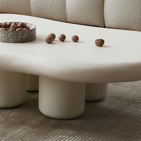 Table basse ATUNUS style crème, design créatif, luxe léger, moderne et simple, pour salon, style scandinave nordique