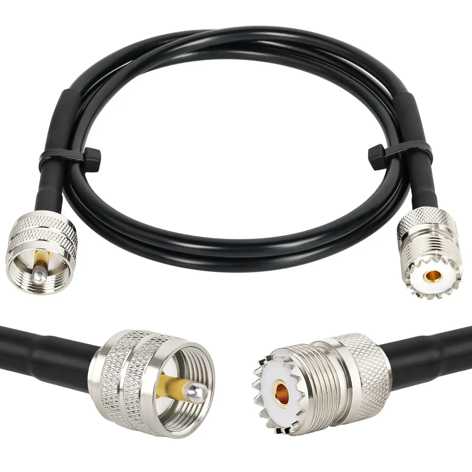 RG58 PL-259 UHF Samen- zu-Samen-Antenne-Verlängerungs-Springkabel mit geringem Verlust