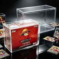Boîte de présentation en acrylique anti-rouille pré-assemblée pour cartes One Piece TCG originales, résistante aux UV, pour boosters OP 5, OP09, OP13