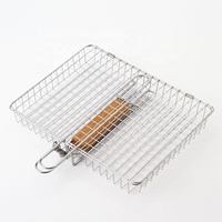 Ensemble de paniers de cuisson pour barbecue, en acier inoxydable, pliable, portable, pour le camping en plein air, pour poisson, crevettes, légumes