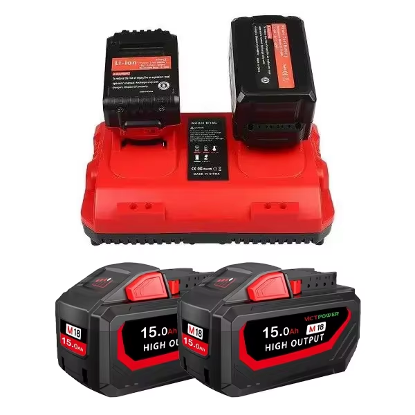 Forenpower 18V 6.0Ah Lithium-Ion Power Supply Adapter SuperVOOC 1.0 90W AC Universal Input Milwaukee Drill Battery Charger