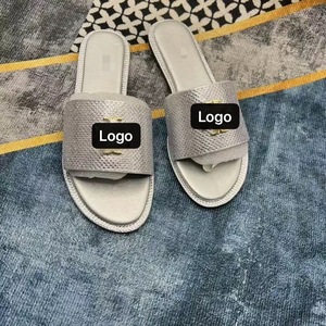 Sandalias planas con pedrería, <span class=keywords><strong>chanclas</strong></span> de una sola tira para mujer, pantuflas de alta calidad para mujer - Product Image 3