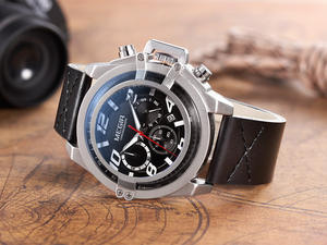 Reloj para hombre, cronógrafo multifuncional, calendario deportivo, resistente al agua, reloj de pulsera de cuarzo, reloj de moda para hombre - Product Image 3