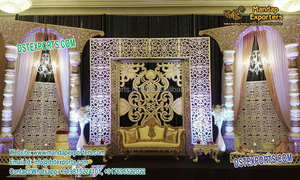 Decoración de Escenario para Ceremonia de Compromiso, Estilo Moderno Real Asiático, Terciopelo Ligero, Tamaño Personalizado, Set de Decoración para Eventos DST - Product Image 4