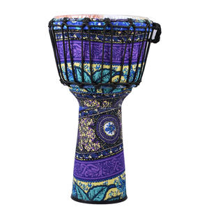 Juego de tambor de mano de 10 pulgadas al por mayor, cámara de acero inoxidable con cabeza de tambor de piel de cabra africana, estilo Bongo Congo para niños y adultos - Product Image 1