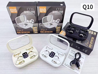 Personnalisation du logo, écouteurs sans fil 2-en-1 Q10 pour couple, écouteurs sportifs avec affichage LED de la batterie et réduction de bruit ENC