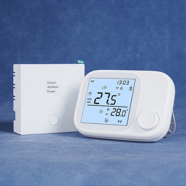 RF Wireless Thermostat for Gas Boiler Battery Control Programmable WiFi Thermostat Water Floor Work With Google Home Alexa Alice